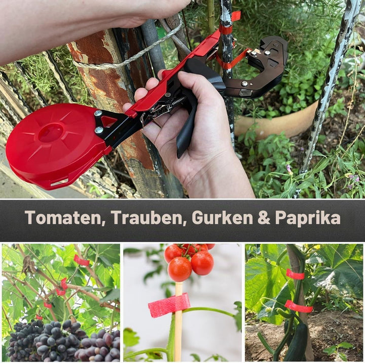 Professionelle Pflanzen Bindezange für Weinberg Tomaten Gurken, Pflanzenbindemaschine ideal für Gärt