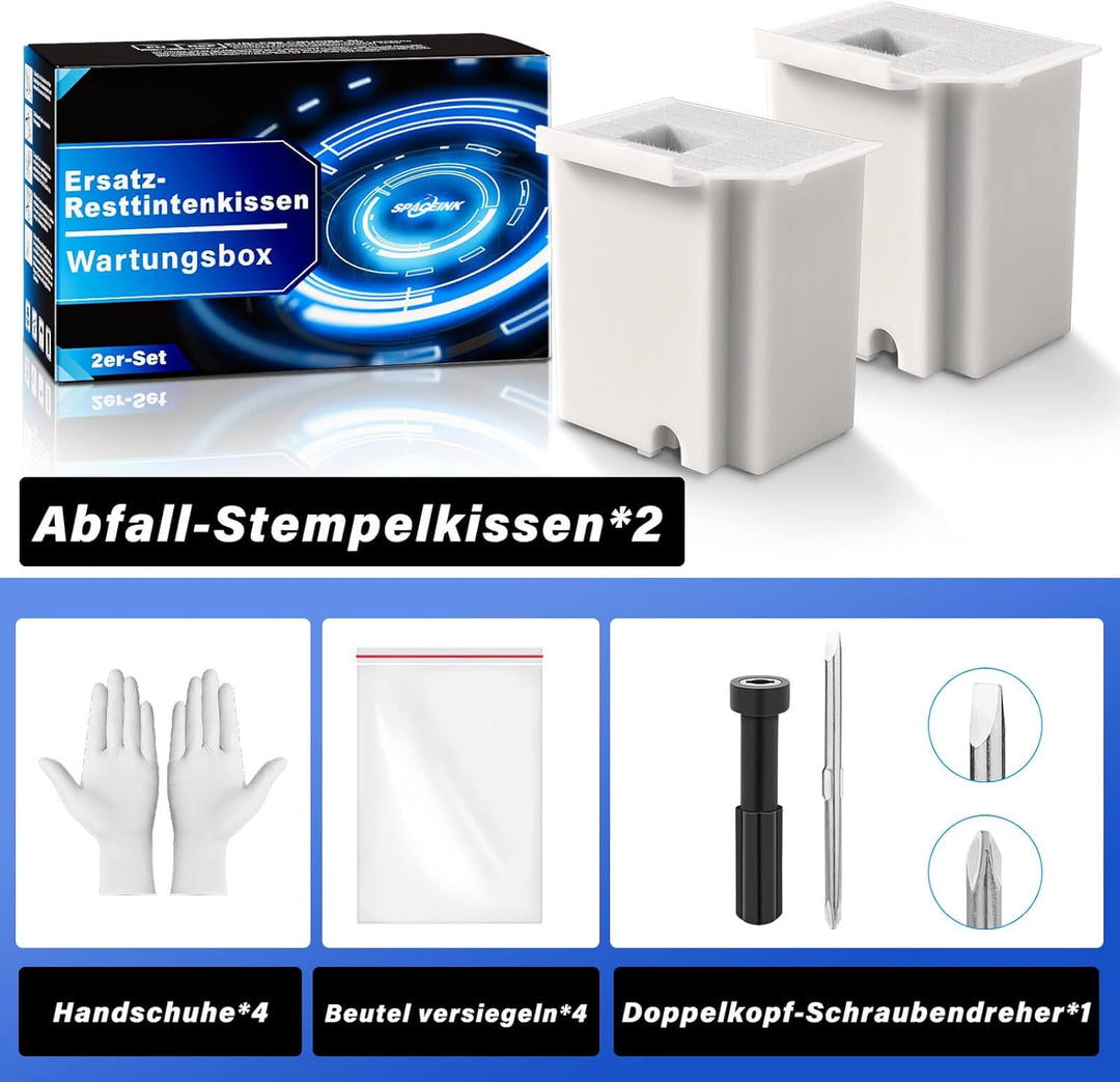 Ersatz-Resttintenkissen mit Reset-Software für Ecotank-Drucker ET-4800 ET-2820 ET-2720 ET-2871 ET-47
