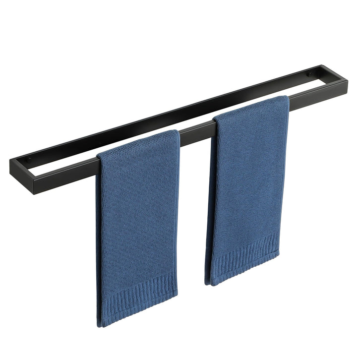 SAYAYO Handtuchhalter Schwarz Wand Bad, Gästehandtuchhalter mit Bohren 70CM | Handtuchhalter Badezim