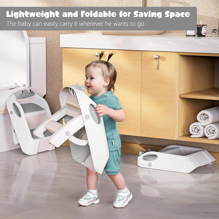 Tritthocker Kinder, Kinderhocker 2 Stufen, Trittschemel für Baby, Robuster Hocker Zweistufiger Tritt