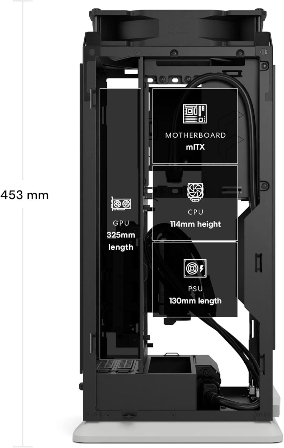 Fractal Design Mood Light Gray PC Case - Sleek Fabric Design, 180mm Top Fan, Conceals 325mm Graphics