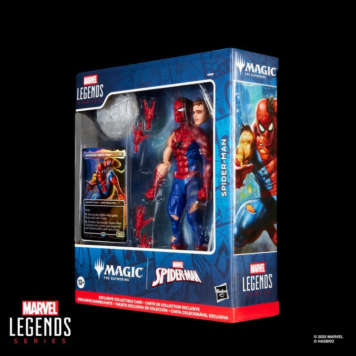 Hasbro Marvel Legends Series Magic: The Gathering Spider-Man mit Kampfspuren, Action-Figur Plus Exkl