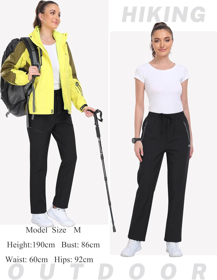 MoFiz Damen Wanderhose Skihose Softshellhose Outdoorhose Thermohose Winddichte Berghose Arbeitshose