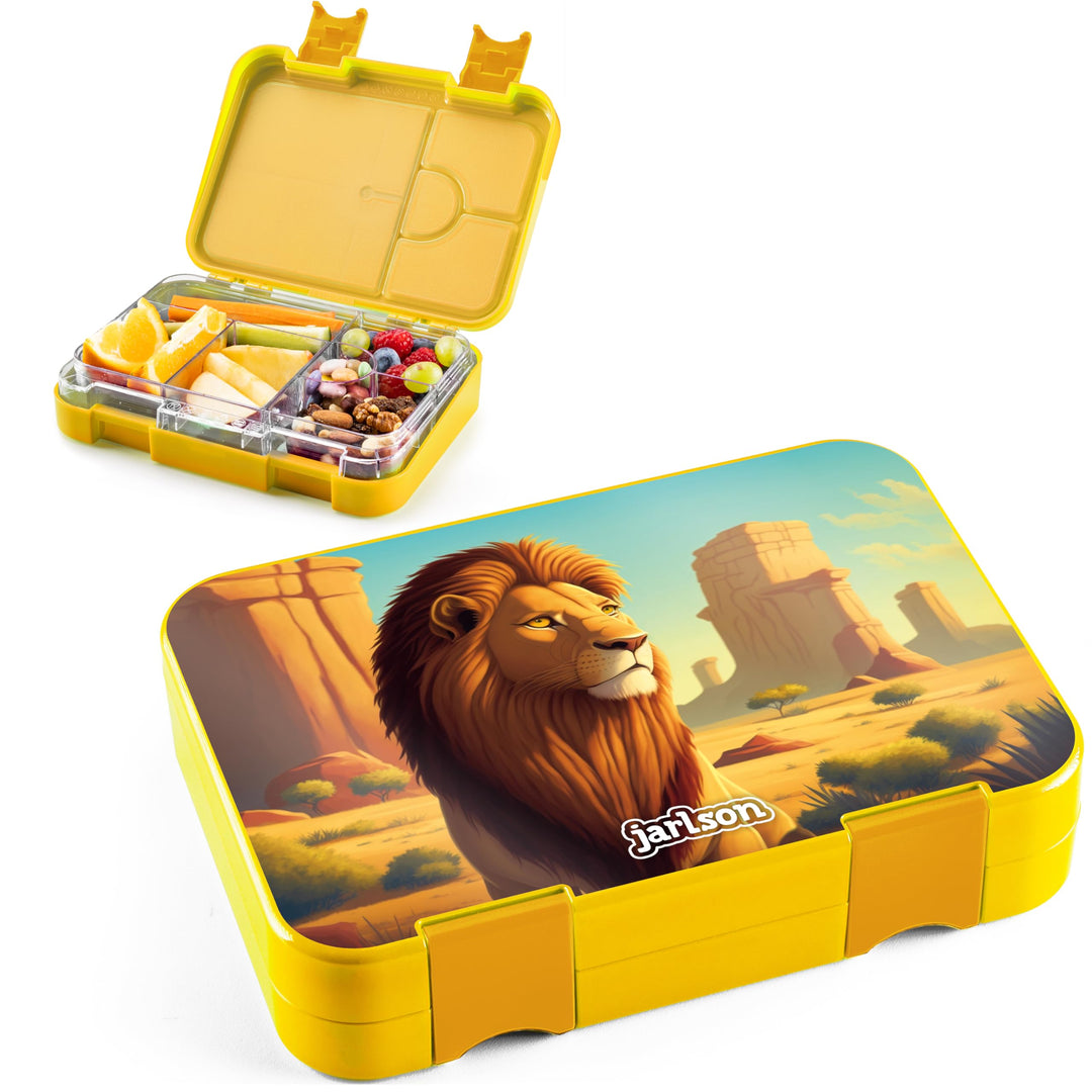 Jarlson® Brotdose Kinder mit Fächern TONI [AUSLAUFSICHER] - Bento Lunchbox mit Trennfächern - Frühst