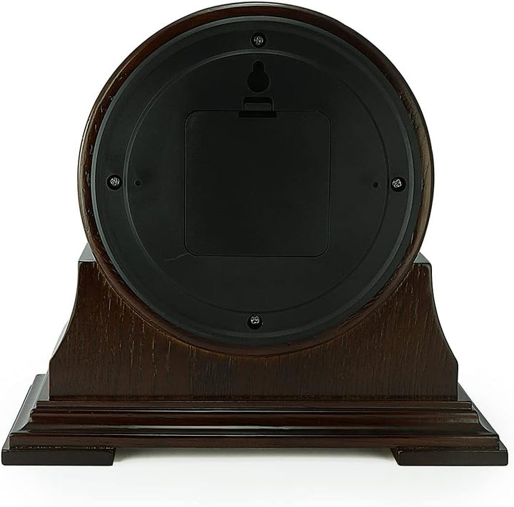 MPM Quality Retro Dark Wood Tischuhr, Dunkles Holz, Traditionelle Elegante Holztischuhr, Römischen Z