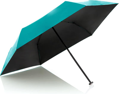 Knirps US.050 Ultra Light Slim Manual - Taschenschirm Regenschirm turquoise with black coating, Turq