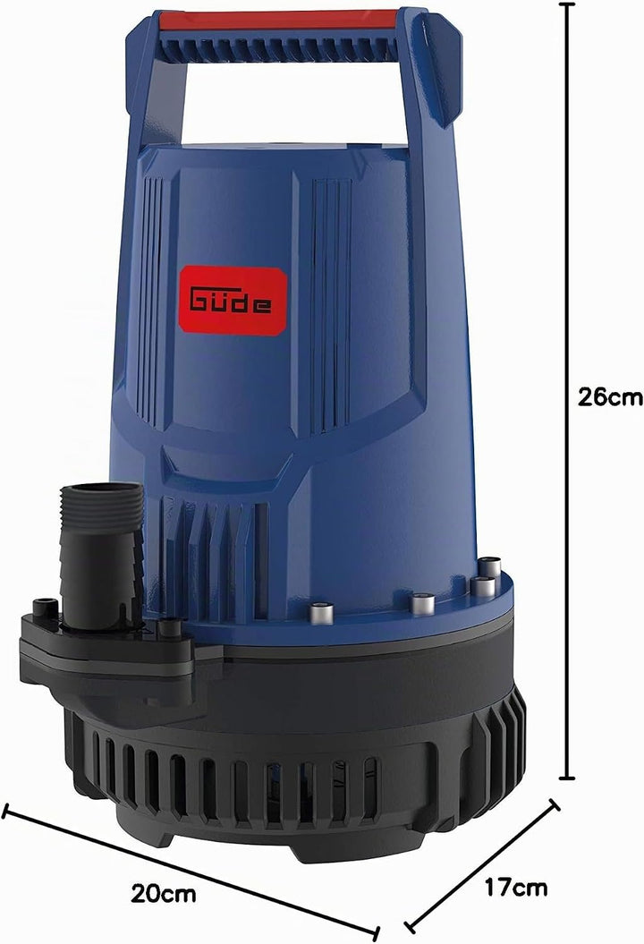 Güde 58566 Akku Regenfasspumpe RFP 18-201-23 (18V, 2000 l/h, max. Förderhöhe 7 m, Kabellänge 3 m, ma