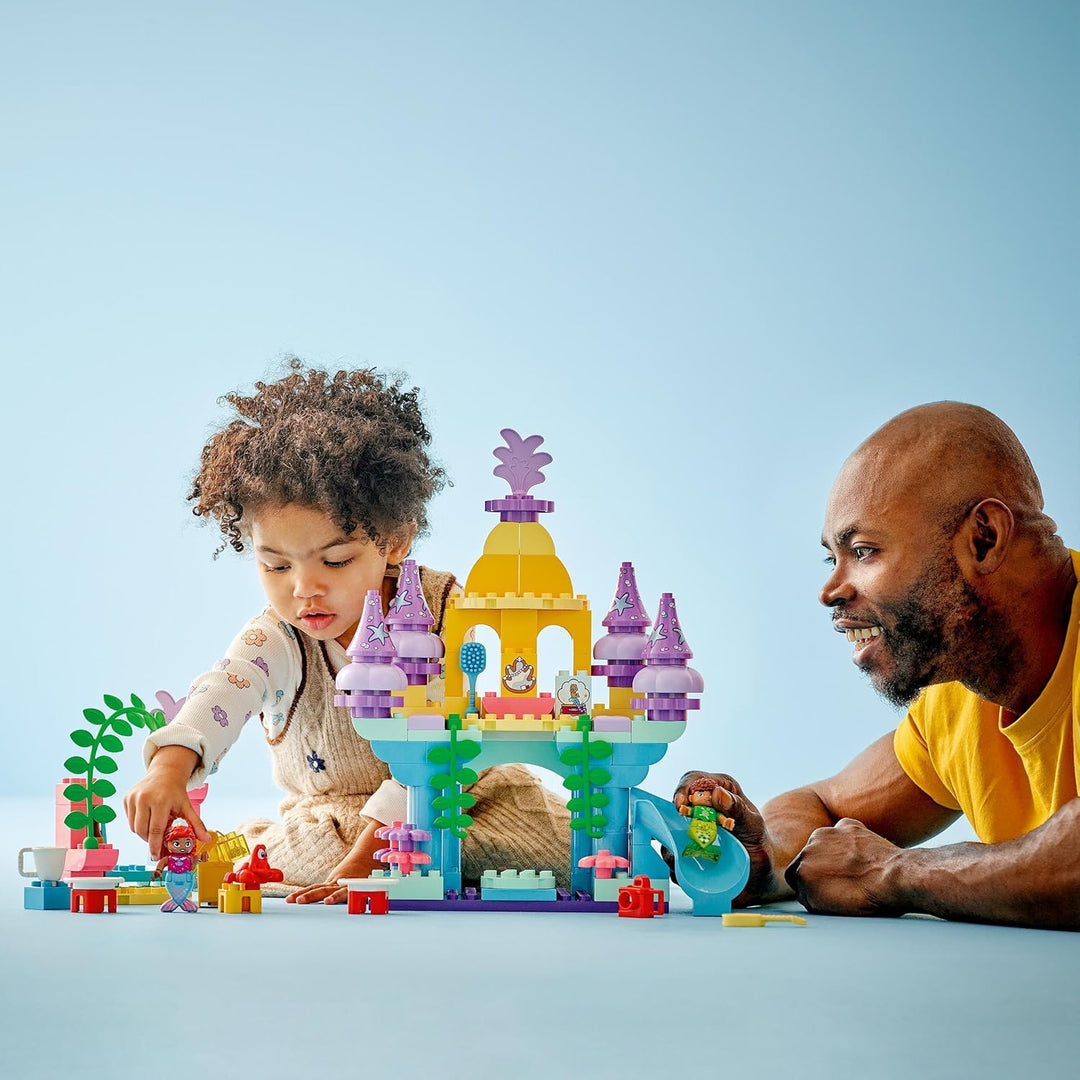 LEGO DUPLO, Disney Arielles magischer Unterwasserpalast, Lernspielzeug zu Arielle, die Meerjungfrau,