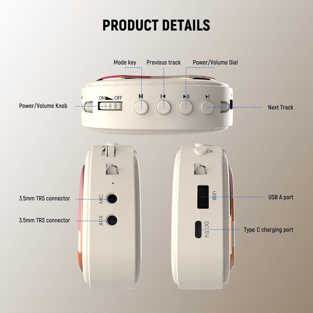 NEEWER Sprachverstärker mit Wired Headset Mikrofon, Lautsprecher, Schultergurt, AUX Ausgang, USB C w