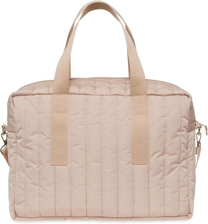 Jollein Wickeltasche Puffed Moos - Biscuit - Wasserabweisend - Kinderwagentasche - Babytasche Multif