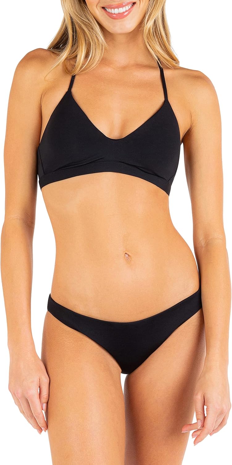 Hurley Damen W Moderate Btm Bikini Top, Newprint Or Black/Wht, XS EU