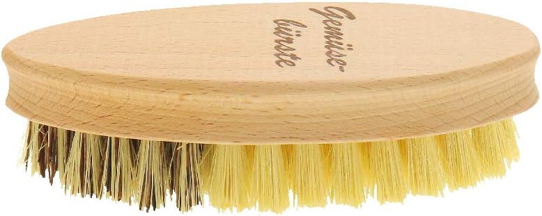 5X HOFMEISTER® Gemüsebürste, 13,5 cm, hochwertige Naturborsten in 2 Härtegraden: echt Union und Fibr