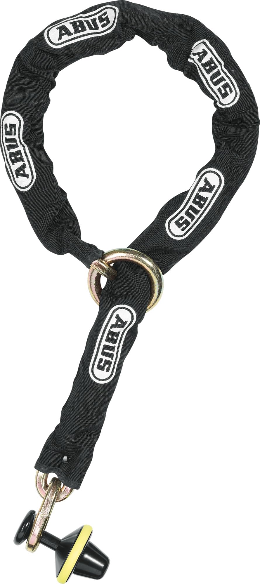 ABUS Motorradschloss Granit 68 Victory 12KS 120 Black Loop - Bremsscheibenschloss + 12 mm dicke Kett