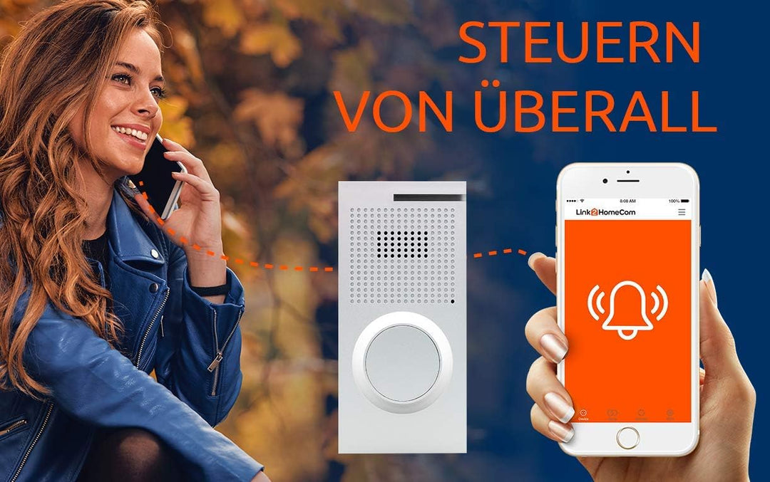 REV 0088617112 Link2Home, WLAN Sprechanlage, Aufnahme, Batteriebetrieb, silbern