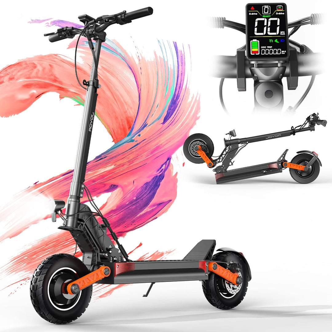 JOYOR E Scooter S Serie, Elektroroller, Fährt 40-90 Km, 48/60V 13/18/26Ah, Mit Doppelter Stossdämpfu