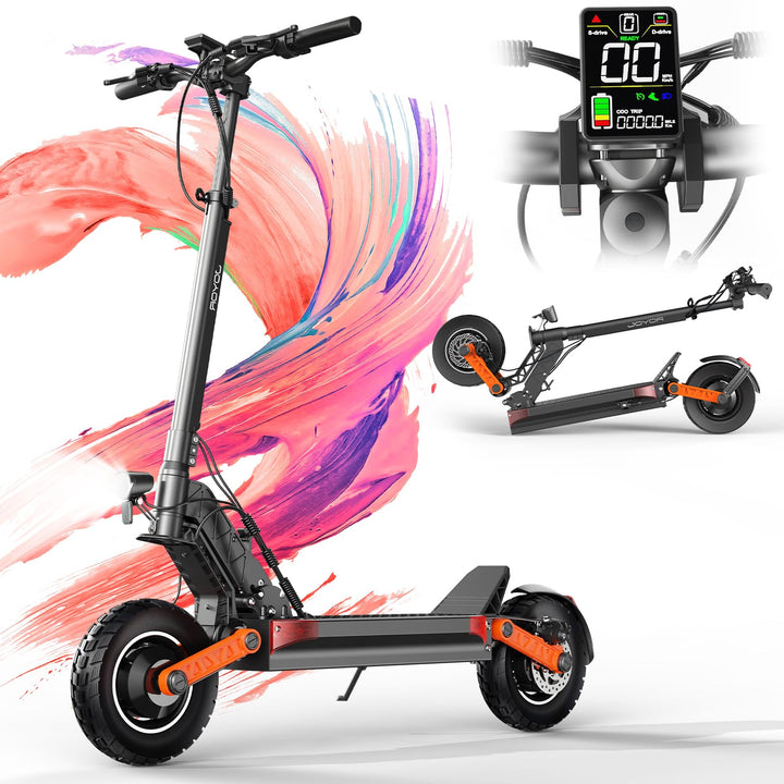 JOYOR E Scooter S Serie, Elektroroller, Fährt 40-90 Km, 48/60V 13/18/26Ah, Mit Doppelter Stossdämpfu
