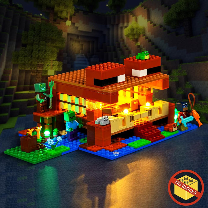 Led Licht Set für Lego Minecraft The Frog House 21256 (Nicht Lego), Led Beleuchtungs Set für Minecra