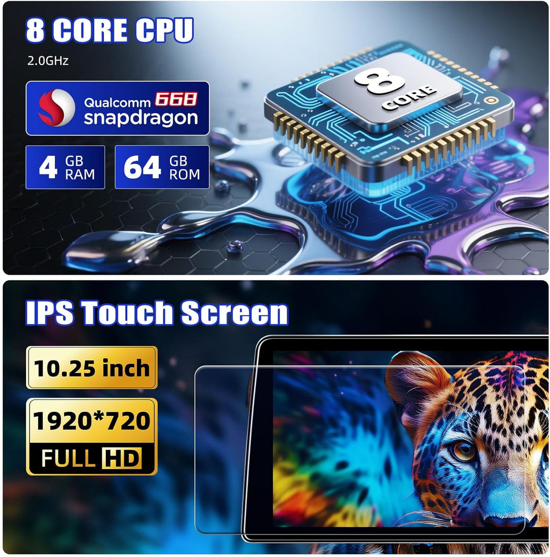 CAMECHO [8 Core 4+64G] Android 15 Qualcomm Autoradio für BMW Serie 3 4 F30 F31 F32 (2013-2017) für N