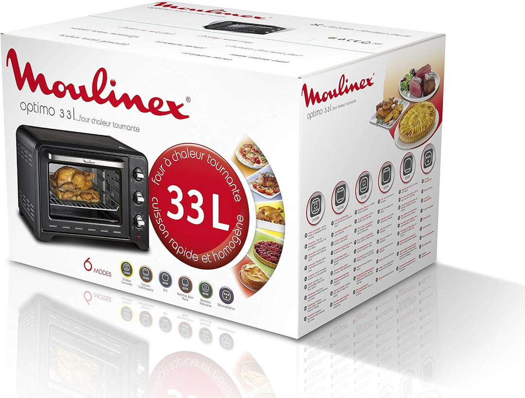 Moulinex Optimo Ox4648 33l, Edelstahl, 33 liters, Schwarz 33