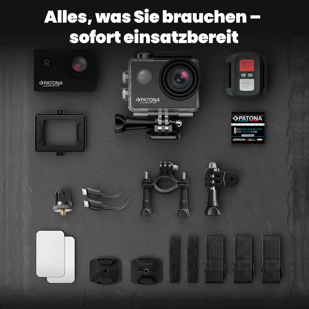 PATONA Action Cam Life SL3 | 4K 120fps 16MP EIS | 120° Weitwinkel Videokamera | Dual Screen Kamera |
