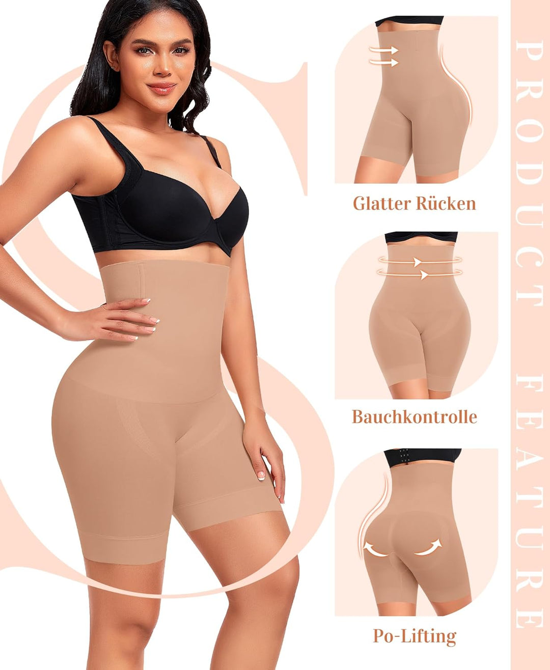 Werkiss Shapewear Damen Bauchweg Unterhose Hohe Taille Shapewear Miederhose Figurenformend Miederpan
