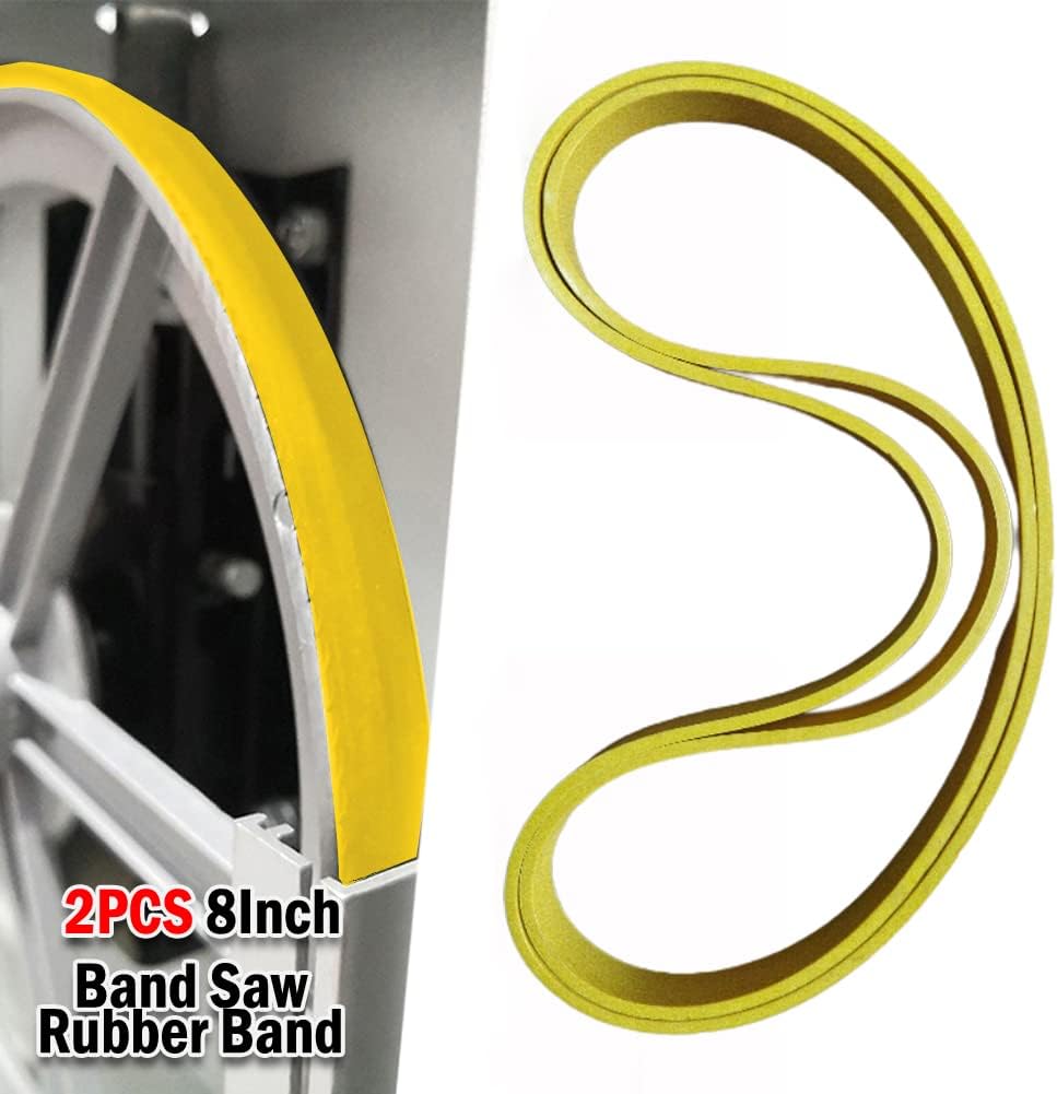 2 x Bandsägen-Gummiband, 20,3 cm, Holzbearbeitung, Bandsäge, Gummiband, Bandsäge, Scrollrad, Gummiri