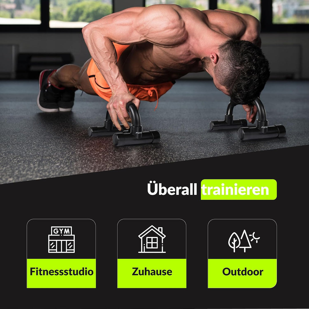 Fizyo 2 Liegestützgriffe für Ganzkörpertraining, Push-Up Liegestütz-Griffe für zu Hause und im Fitne