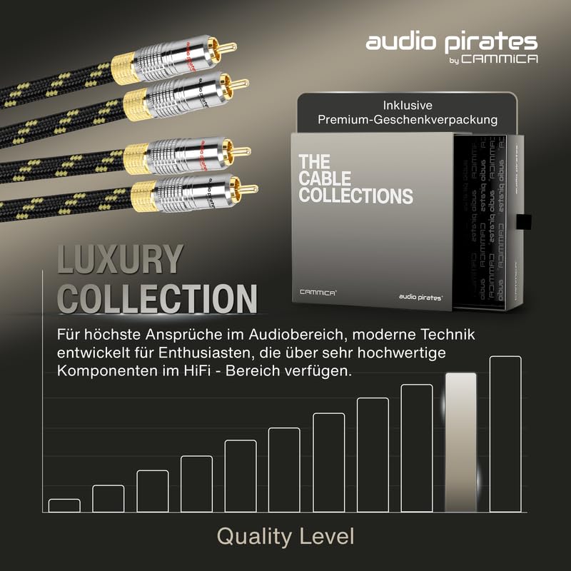 audio pirates by cammica Cinch Kabel 2x RCA Stecker auf 2x RCA Stecker, Audio-Kabel | High-End Audio
