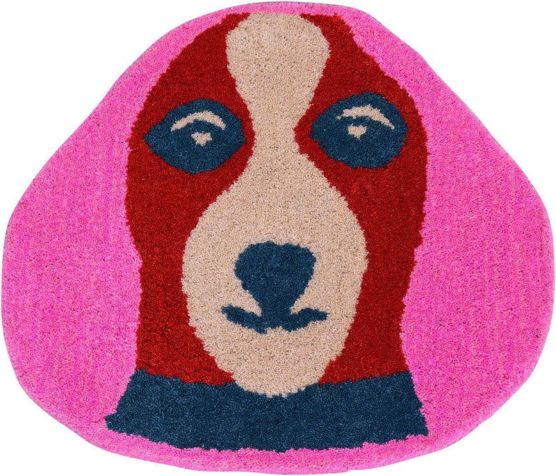 Purpledip Door Mat Dog Shape: Thick, Soft, Non-skid Floor Carpet Rug(10749)