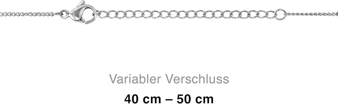 BAFFOS® Halskette für Frauen - Stanz Raute Plättchen Kette Damen aus widerstandsfähigem Edelstahl in