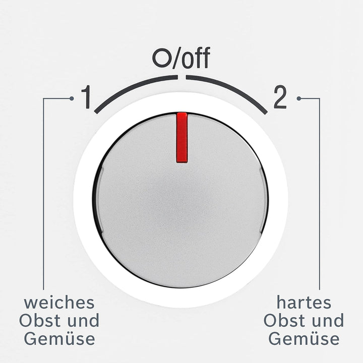 Bosch Entsafter VitaJuice 2 MES25C0, elektrische Saftpresse für Obst und Gemüse, grosser Einfüllscha