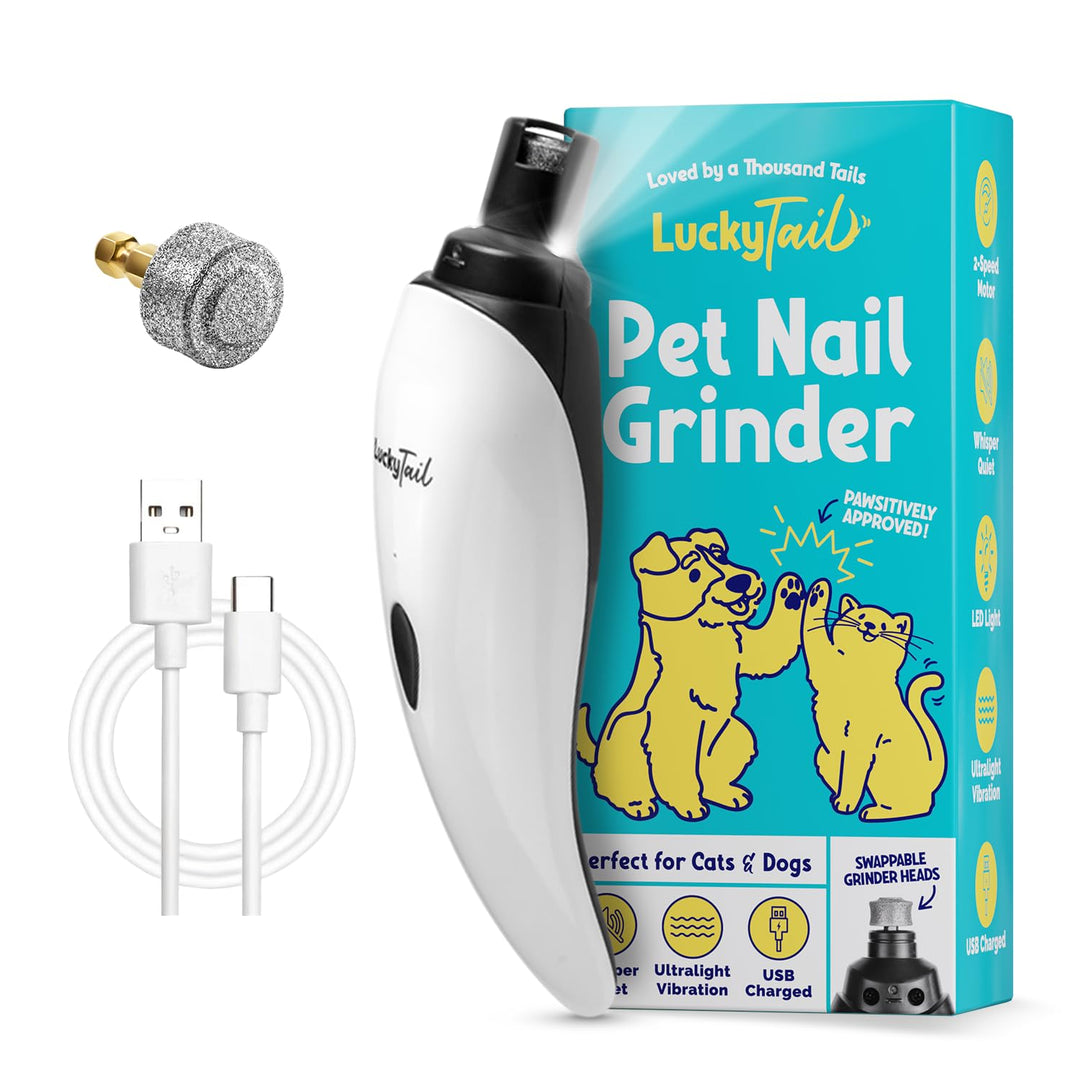 LuckyTail HundeNagelschleifer – kleine und grosse Hunde – flüsterleiser Betrieb (30–50 dB) – leistun