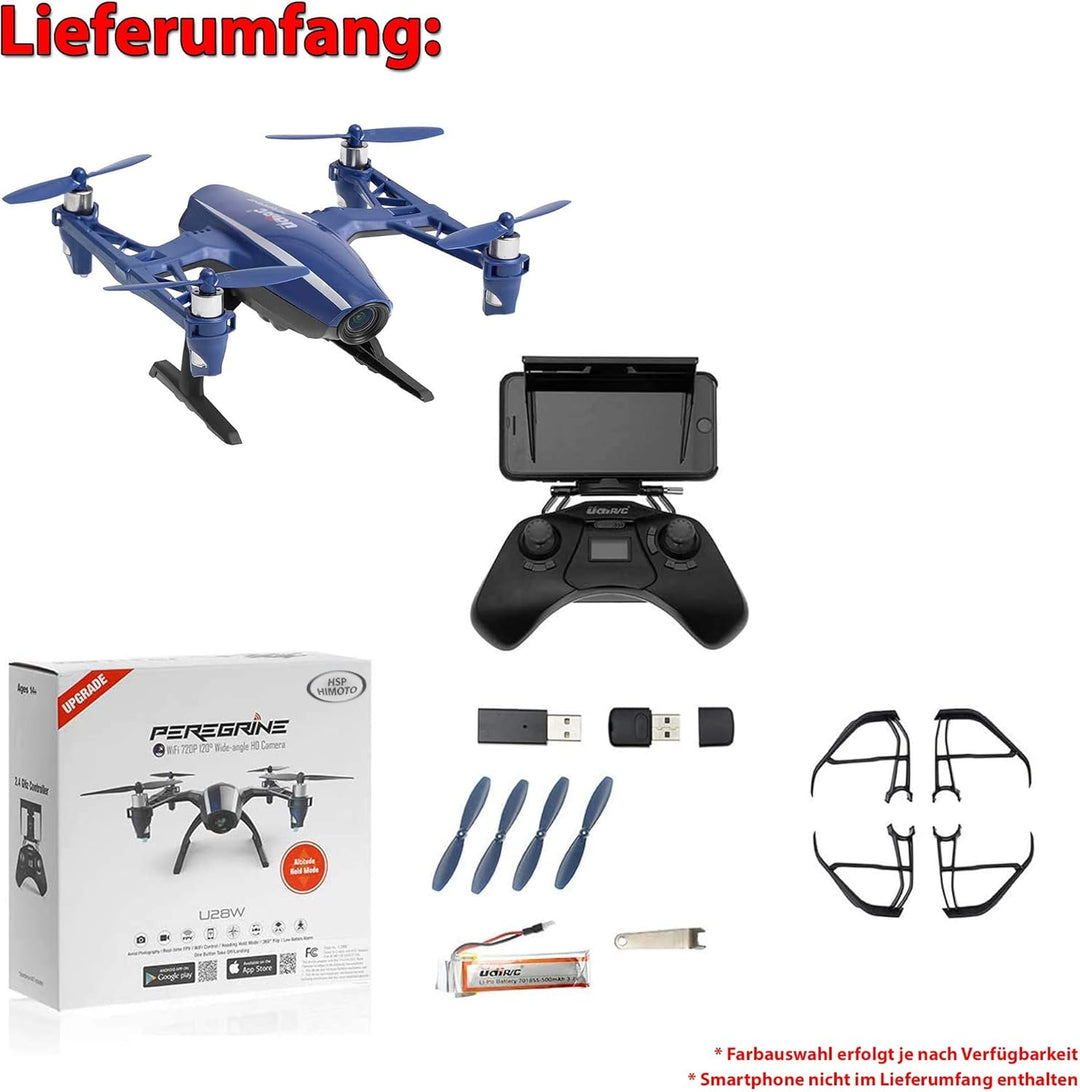 RC ferngesteuerte FPV WiFi 120° Weitwinkel HD-Kamera Drohne, Quadcopter m. 360° Flip, Höhenhalte-Mod