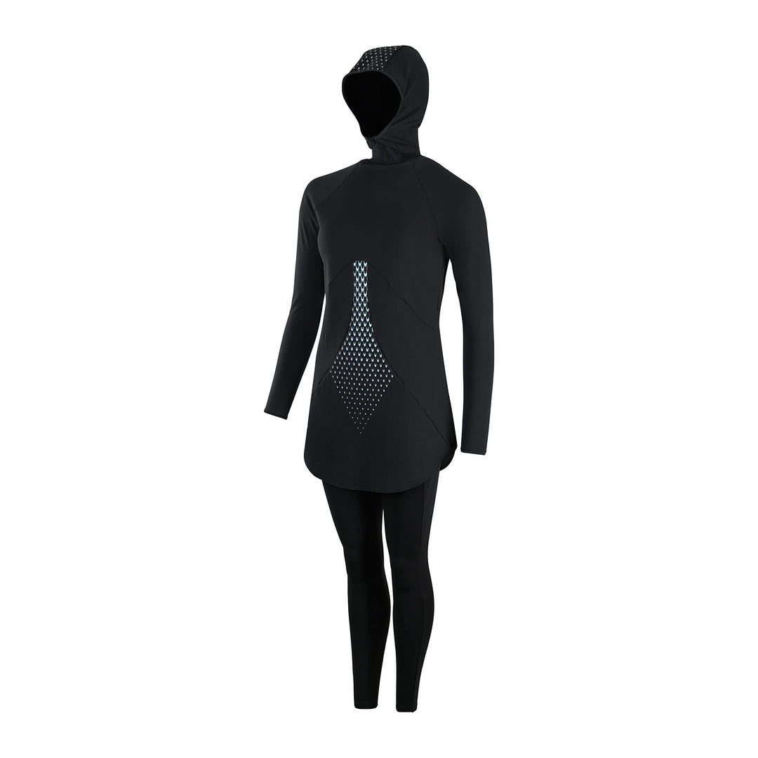 Speedo Damen HydroPro Modest 2 Piece Full Cover Badeanzug 36 Schwarz, 36 Schwarz