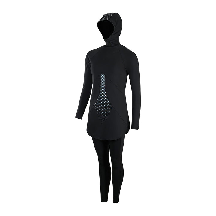 Speedo Damen HydroPro Modest 2 Piece Full Cover Badeanzug 36 Schwarz, 36 Schwarz