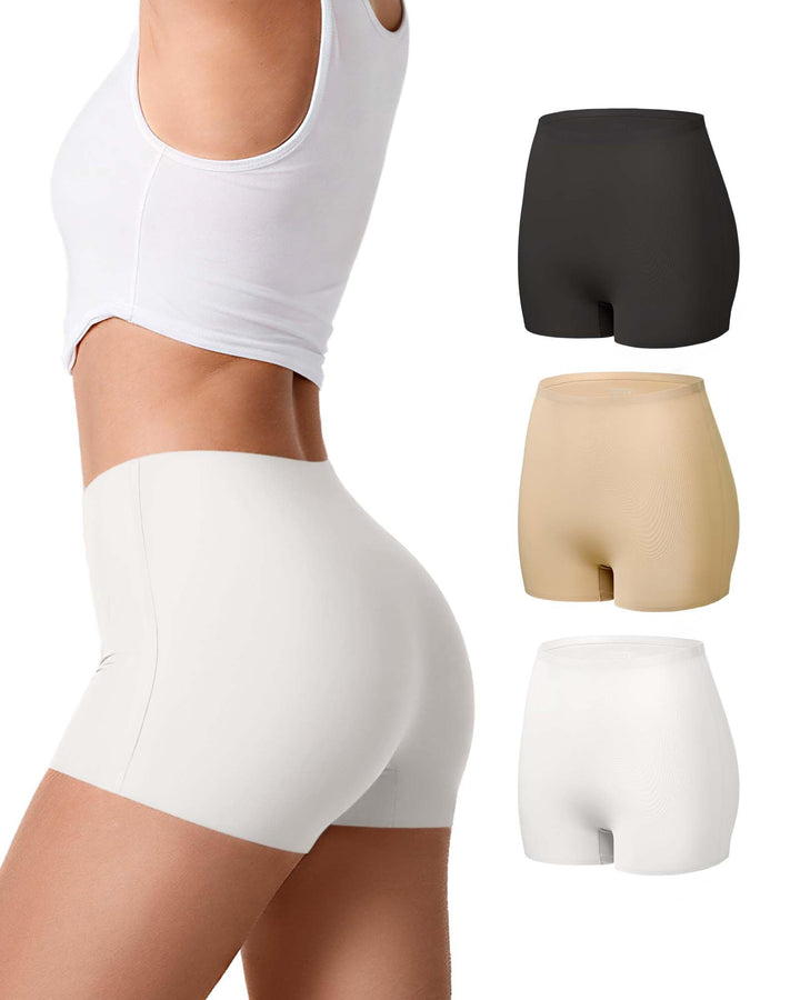 SHARICCA Boxershorts Damen Nahtlos Shorts Radlerhose Unterhose Hotpants Kurze Hose Hohe Taille Boxer