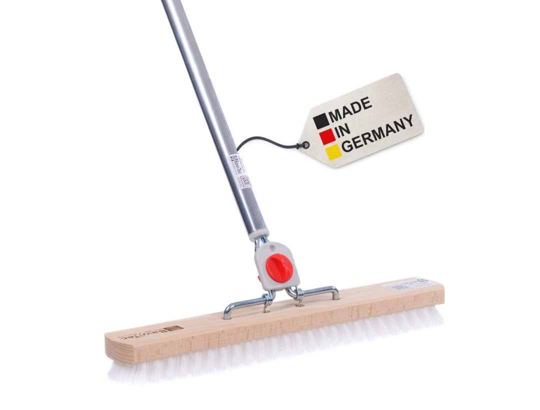 BawiTec XXL Schrubber 40cm 4-Loch-Wechselsystem mit Stiel Bodenschrubber Schrubberbesen Scheuerbürst