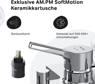 AM.PM X-Joy S Wannen-& Brausebatterie mit Einhebelmischer, SA-Standard, SoftMotion Kartusche, Neoper