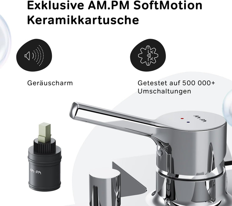 AM.PM X-Joy S Wannen-& Brausebatterie mit Einhebelmischer, SA-Standard, SoftMotion Kartusche, Neoper