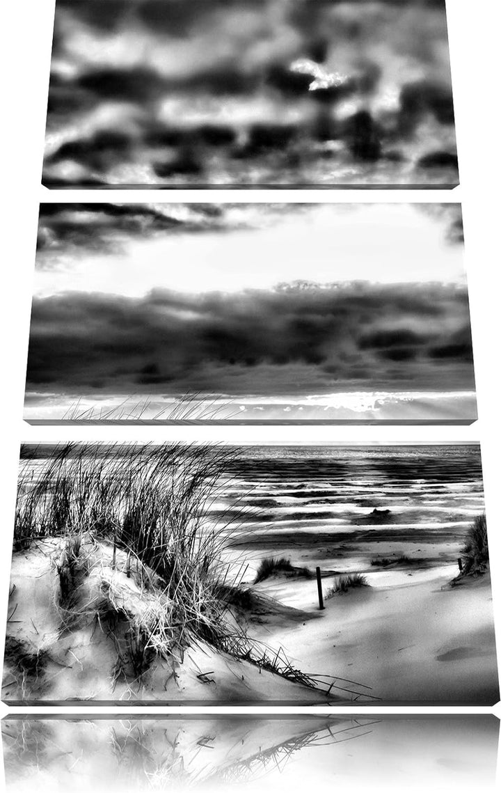 Pixxprint Nordsee als Leinwandbild/Grösse: 3 Teilig (120x80 cm) cm/Wandbild/Kunstdruck/fertig bespan