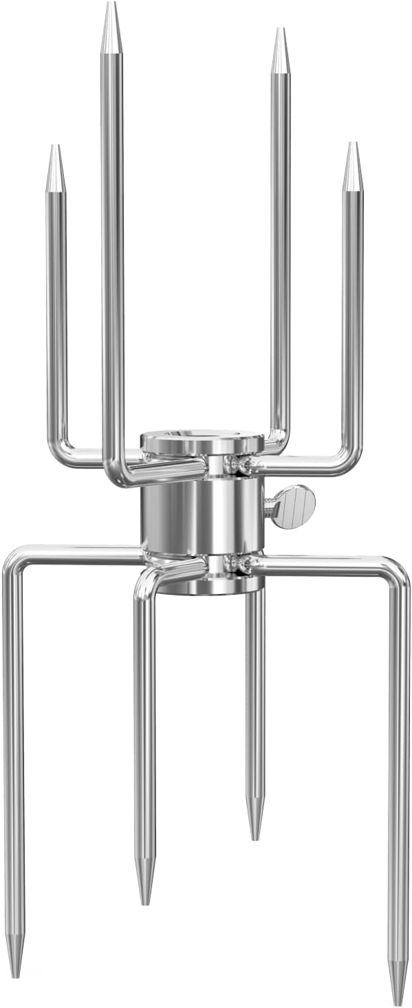 onlyfire Doppel-Fleischklammer, Fleischnadeln für Grillspiess Rotisserie, Drehspiess für 12mm Hexago