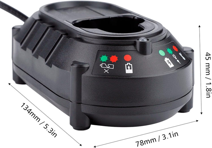 Ersatzladegerät für Makita, 10,8 V 12 V Lithium Akku Ladegerät für mit LED Anzeige DC10WA DF030D (Eu