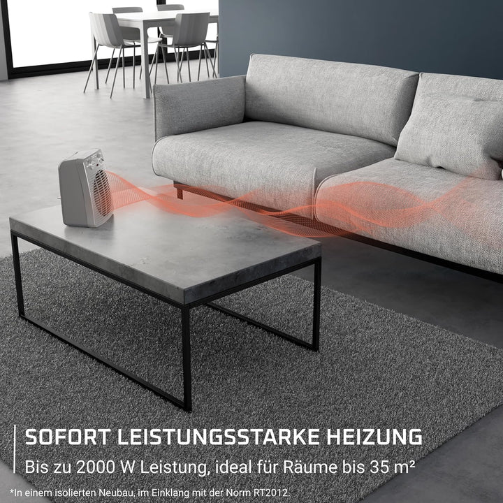 Rowenta Compact Power Heizlüfter, 2 Leistungsstufen, kompakte Abmessungen, Thermostat, Kühlstufe, Tr