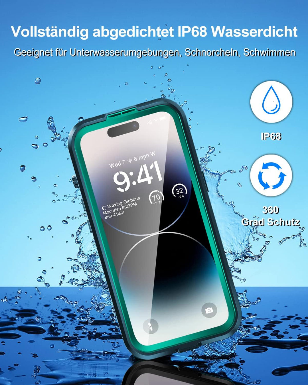 WIFORT für iPhone 14 Pro Wasserdicht Hülle mit Magsafe - 360 Grad Schutzhülle Outdoor Handyhülle IP6