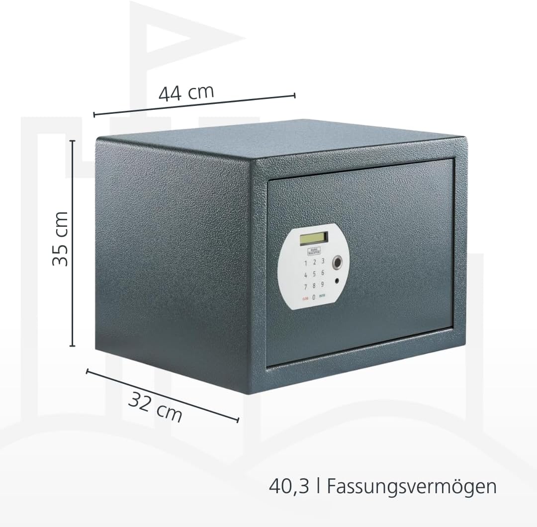 Burg-WÄCHTER Möbeltresor mit elektronischem Zahlenschloss und Fingerabdruck, Inkl. Fachboden, Zur Wa