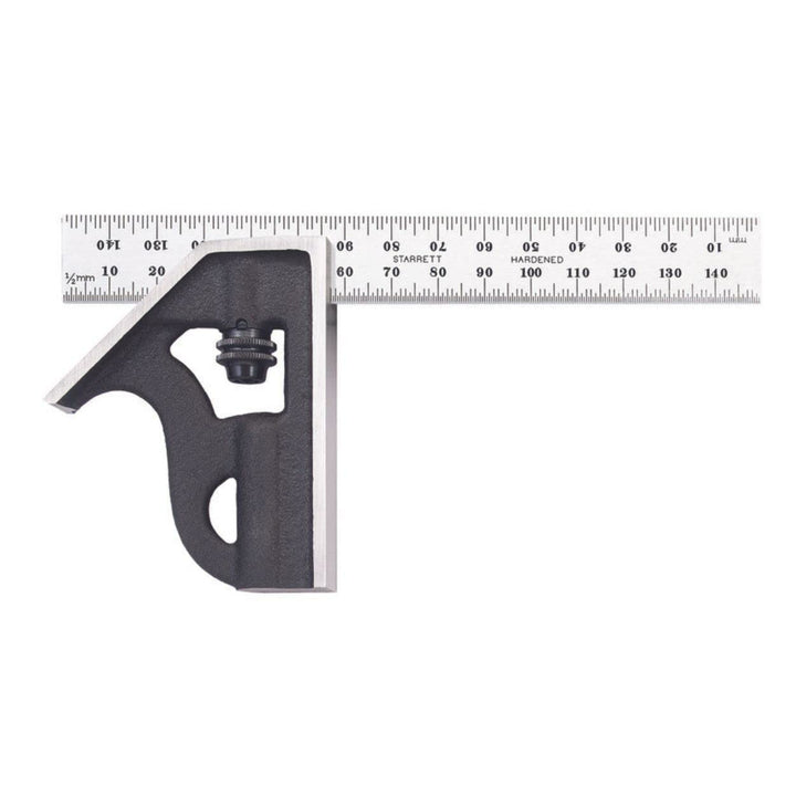 Starrett 10MH-150 Kombinationswinkel mit Winkelaufsatz, 150 mm, Metrisch & K53M-350-S Anschlagwinkel
