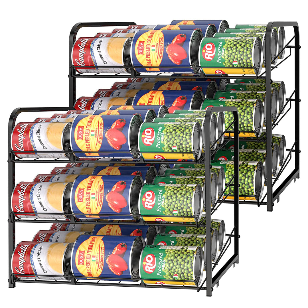 2er-Set Dose Organizer für Pantry 3 Etagen stapelbarer Dosenspender Dose Rack Organizer halten bis z