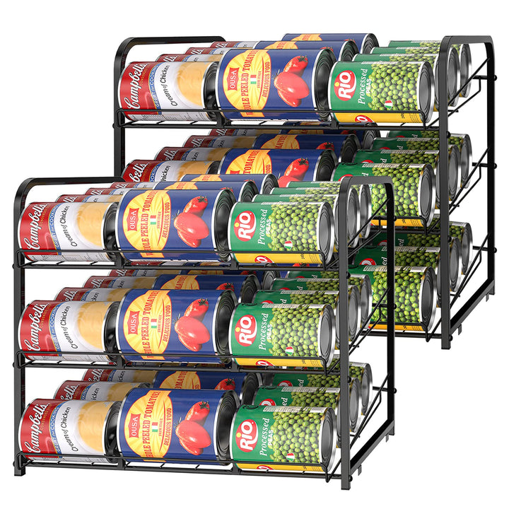 2er-Set Dose Organizer für Pantry 3 Etagen stapelbarer Dosenspender Dose Rack Organizer halten bis z