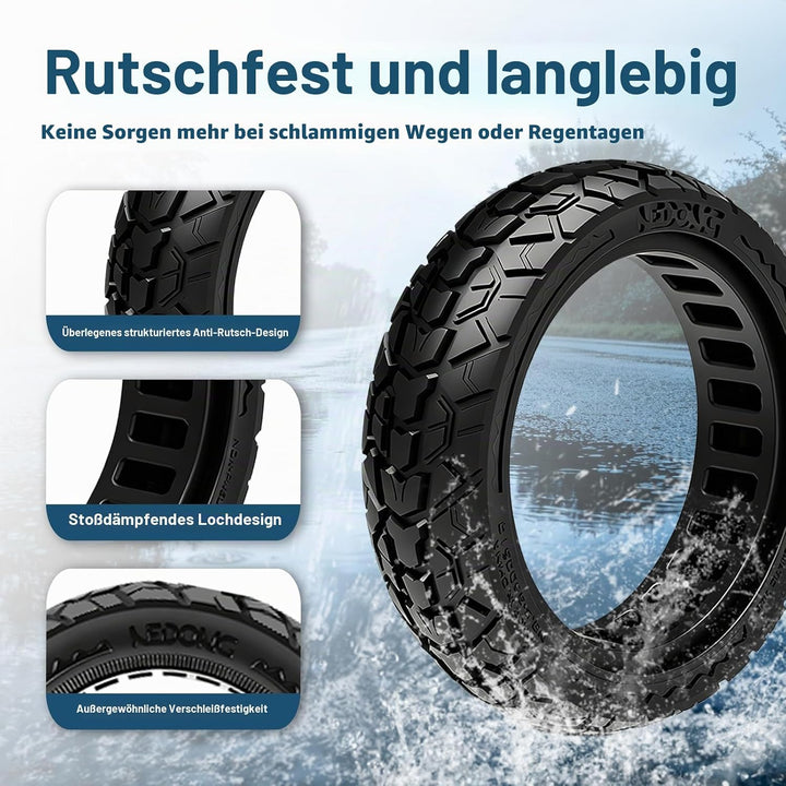 60/70-6.5 Solid Reifen 10x2.50 vollgummireifen Geländereifen für Ninebot Max G30/G30 D2/F2 Pro D/E3