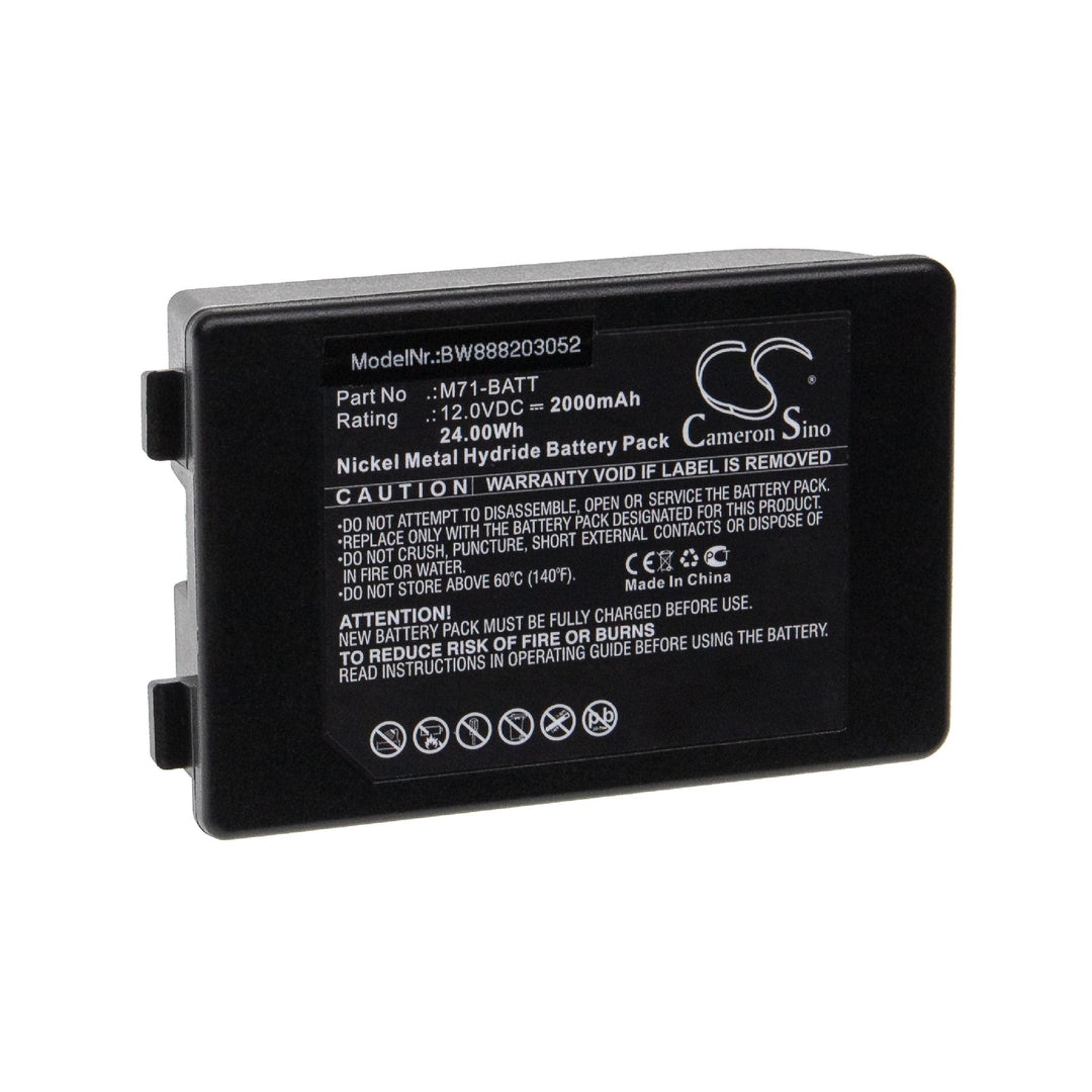 vhbw Akku Ersatz für Brady M71-BATT für Drucker Kopierer Scanner Etiketten-Drucker (2000mAh, 12V, Ni